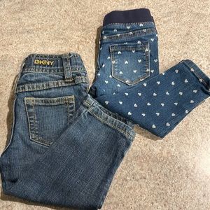 Toddler Girls 18M Denim Jeans DKNY and Cat and Jack